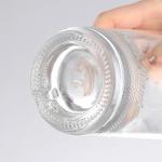 Rubber Stopper 500ml 800ml Clear Brandy Glass Bottle for Logo Acceptable