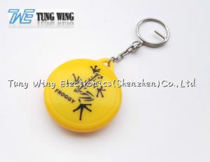 Quality ABS , metal Round Shaped Music Keychain , cute music box keychain wholesale