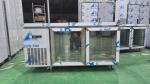 Commercial Counter Table with Glass Door Undercounter Refrigerator