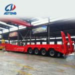 4 Axles 100-120 Ton Electric Station Lowbed Lowboy Semi Trailer for Heavy Load