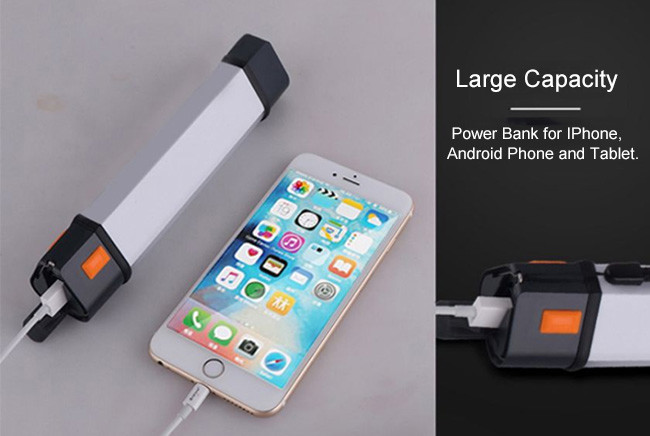 IP66 450Lm Portable Camping Light / Usb Tube Light Large Capacity Battery