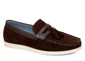 Quality Attractive Mens Leather Casual Shoes Tassels Flat Loafer Brown Leather Driving Shoes wholesale