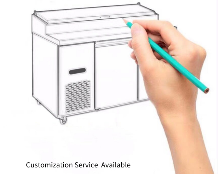 210W SS304 Commercial Worktop Freezer , Stable Under Counter Cooler Commercial