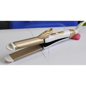 Quality Customized Logo 2 In1 Hair Crimper Straightener And Curling Iron Customized wholesale