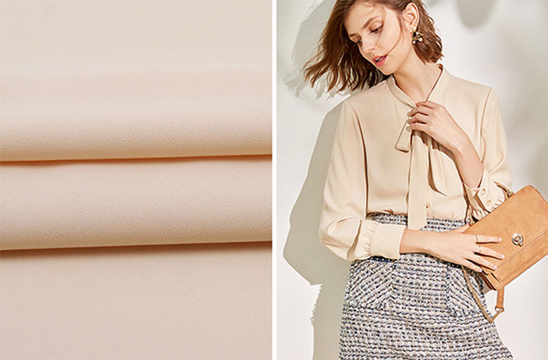 Sustainable 138gsm Plain Dyeing Polyester Fabric For Women'S Clothing