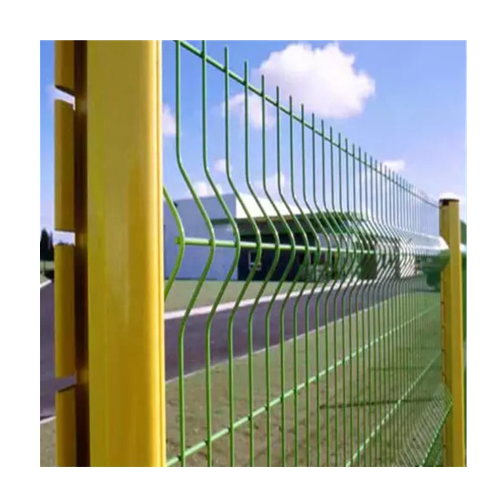 3D Curved Welded Wire Mesh Panel Security Fence with Pressure Treated Heat Treated Wood