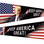 Polyester Donald Trump 300*50cm Advertising Banner Flags