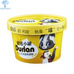 PE Paper 6Oz Frappe Individual Ice Cream Cups With Wooden Spoons