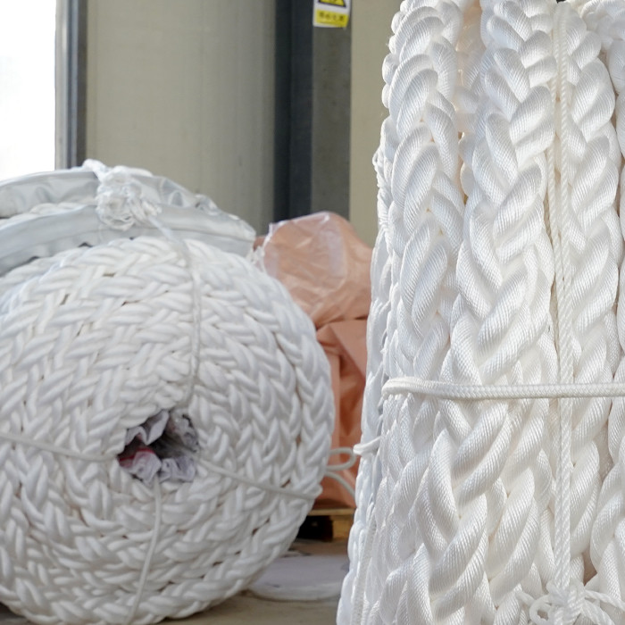 56mm/64mm/76mm 8 Strand Polyester Marine Mooring Rope With High MBL