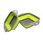 Food Grade Colander 24.5x18.5cm Silicone Storage Baskets Collapsible Kitchen