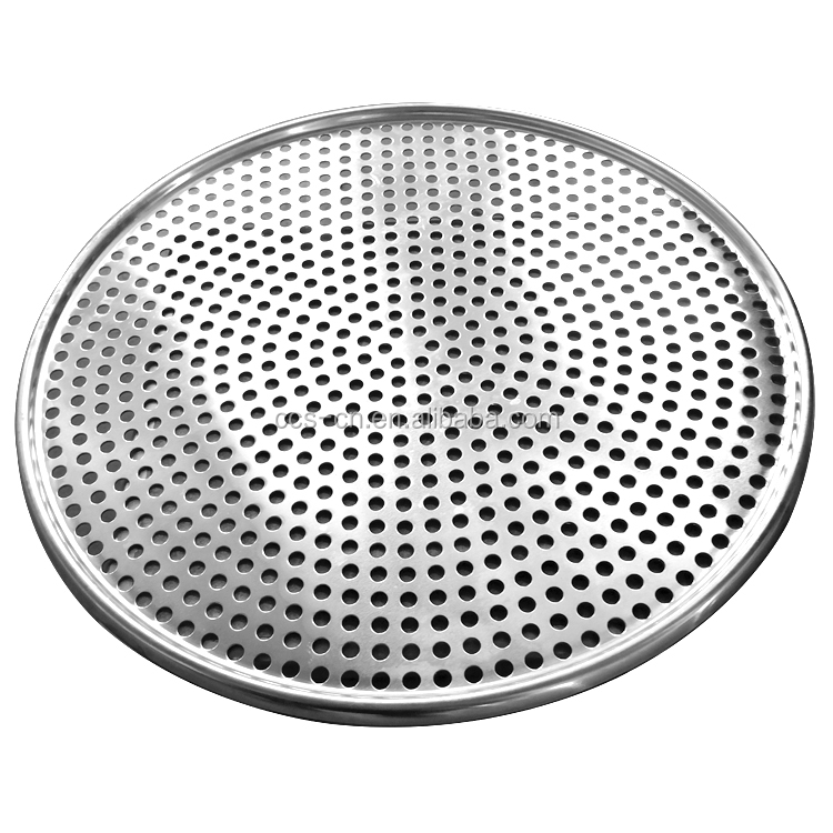 8 inch aluminium tray manufacturer aluminum tray circle holes metal oven pizza tray perforated pizza mold