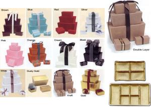 Quality Double Ballotin Candy Boxes , Matt Lamination Art Paper Box Packaging wholesale