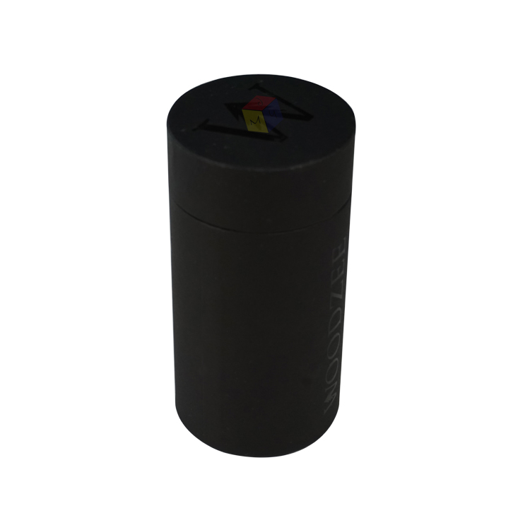 Eco-friendly Customized Matte Black Round Gift Packaging Paper Tube for Essential Oil