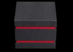 Black & Red Paper Watch Box Cardboard Covered Gift Packaging Custom Logo