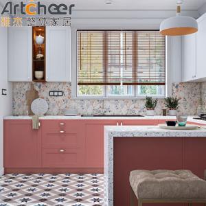 Quality High End Knock Down Design Pink Kitchen Cabinets Discontinued Typed Base Cabinets wholesale