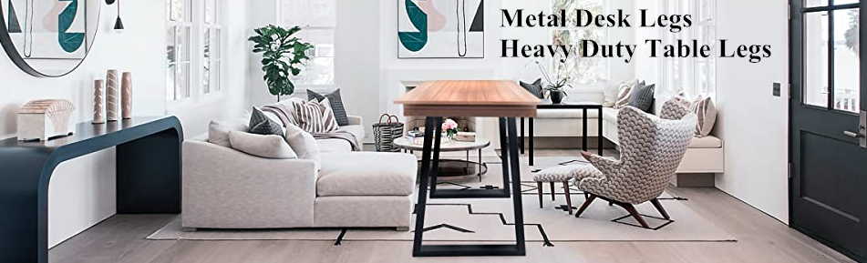 Modern Simple Industrial Style Coffee Iron Table Legs Heavy Duty Desk Dining Table