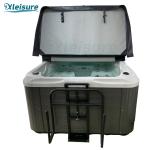 Collapsible Customized Shade Outdoor Spa Cover For Balboa Hot Tub In Charcoal