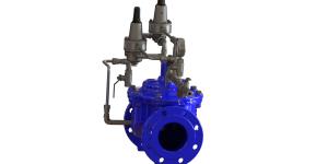 Quality Flange End Accurate Pressure Surge Anticipating Control Valve Dynamically EPDM PN10-25 Blue EN1074-5 wholesale