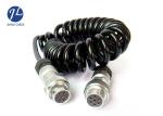 5 Pin Spring Coiled Trailer Cable , Curly Electric Cable For Vehicle Safety