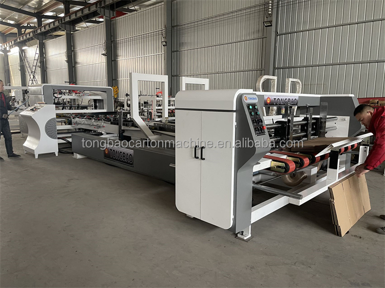 60 Sheets/min TB Carton Box Packaging Folding And Gluing Machinery for Corrugated Box