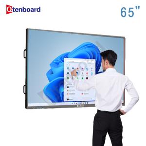 Quality Qtenboard OEM Brand Finger Multi Touch Screen Smart Lcd Display Meeting Room Interactive smart digital Whiteboard wholesale