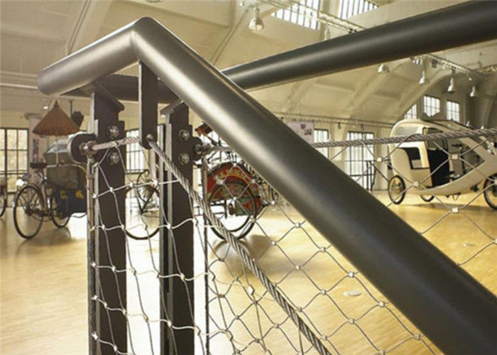 2.0MM Staircase Infill Balustrade Safety Netting Exterior / Interior Decorative Cable Mesh