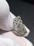 Diamond Ring Enchanted Lotus 18K White Gold Ring with Natural Diamonds