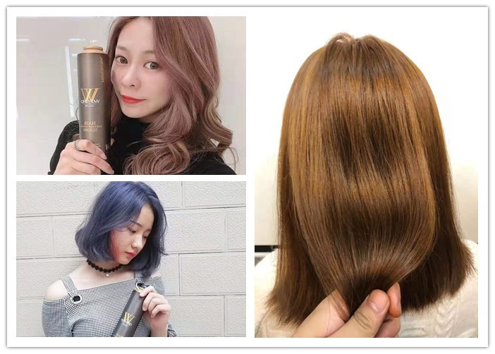 Keratin Permanent Water Resistant Cream For Hair Dye Less Damage Blue Color