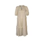 Maxi Dress Summer Short Sleeves Cotton Jacquard