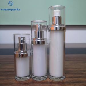 Quality Double Walled Acrylic Plating PMMA Airless Dispenser Bottles wholesale