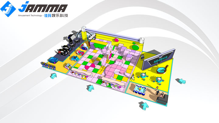 Shopping Mall Virtual Reality Entertainment Playground Easy Installation For Kids