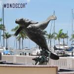 WONDERS Metal Decorated Bronze Seal Sculpture 3D Design 160cm