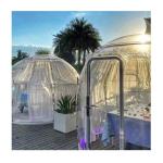 Outdoor Camping Homestay Steel Structure Spherical Tent House With Transparent