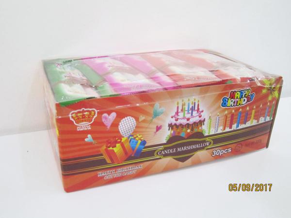 Happy Birthday Candle Marshmallow Candy / 11g /4 Pcs In One Bag Twist Cotton