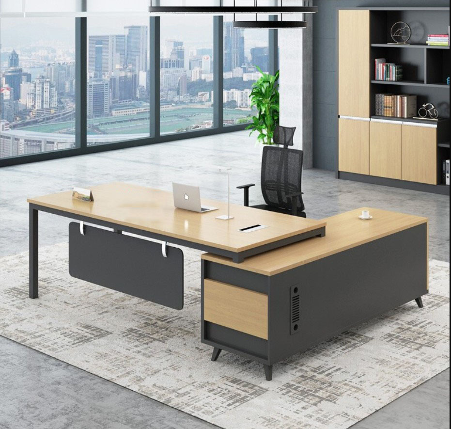 One Container L-Shaped Home Executive Office Computer Desk OEM