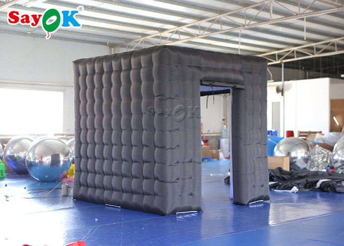 Event Booth Displays Durable Inflatable Cube Photo Booth With Air Blower Size 2.5*2.5*2.5m