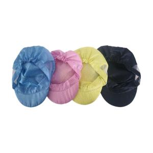 Quality Cleanroom Cap Dust Free Blue Color ESD Anti-static Cleanroom Peaked Cap for Industrial esd Hat wholesale