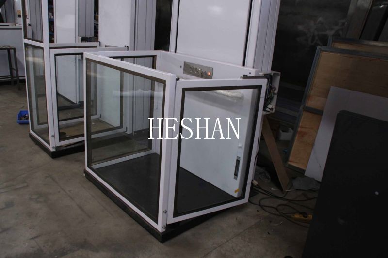 Panoramic Handicap Home Lift Elevator Hydraulic Low Noise For Villa