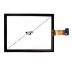 Customized Projected Capacitive Touch Screen 15 Inch Industrial Black Silk