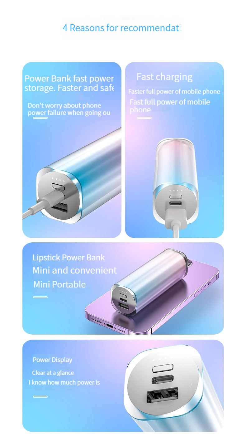Universal 2.1A Power Charge Portable Power Bank for Phone Gift 5000mAh NO Private Mold