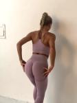 High Waisted Workout Leggings Quick Dry Seamless Yoga Wear Scrunch Butt Leggings