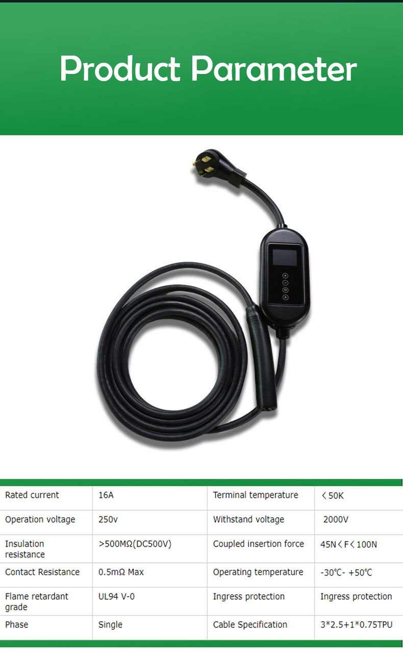 16A Fast AC Car Charger for Tesla 3.5kW to 11kW EV Charging Station Purpose Replace/Repair Security Overvoltage Protection