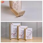 Display Clear Table Card L Shape Acrylic Photo Picture Frame with Wood Base