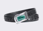 New alligator leather fashion casual belt alloy automatic buckle crocodile men's