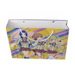 Recyclable Kraft Paper Tote Bag Hot Foil / UV / Varnish Christmas Gift Wrap Bags
