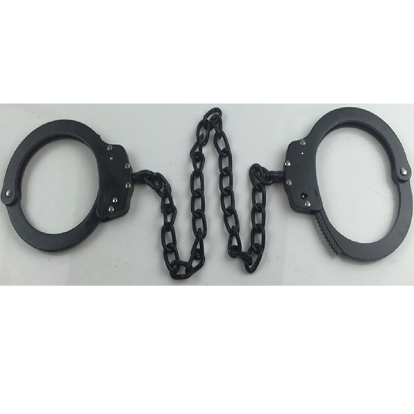 NIJ Standard Carbon Steel Police Leg Cuffs With Keys Anti Riot Police Equipment
