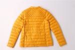 Yellow Ultra Light Packable Down Jacket Antistatic Waterproof