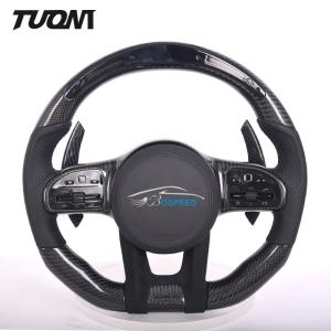 Quality LED Mercedes Car Carbon Fiber Steering Wheel W204 Amg Benz Perforated Leather wholesale
