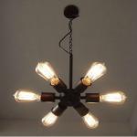 Ferris wheel chandelier Vintage Metal Edison lighting American 6 lights sputnik