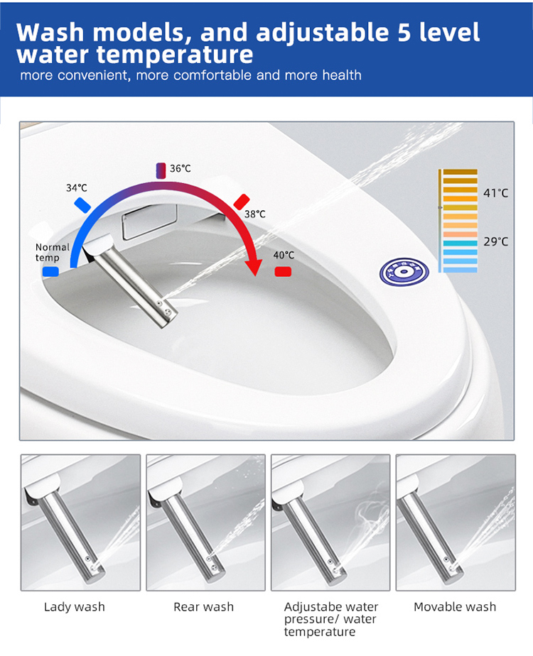 Automatic Flush One Piece Round Toilet , Integrated Electric Toilet